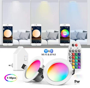 LED Einbaustrahler 9W Strahler Deckenspot Flach Küche WIFI Alexa Goole Dimmbar - Bild 1 von 16