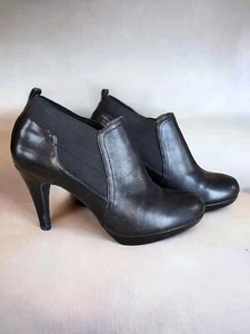Adrienne Vittadini Patina Leather Platform Stiletto High High Ankle Boot SZ 7.5  - Picture 1 of 13