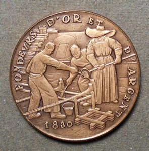 France: Paris,Gold and Silver Founders 1830, Souvenir of a Visit to the Mint - Picture 1 of 2