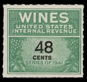 SCOTT #RE138 - 48c WINE STAMP - F-VF UNUSED - Picture 1 of 2