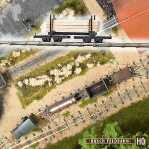 Busch Feldbahn H0f 12221 Drehgestellwagen Langholz NEU und OVP - Bild 1 von 1