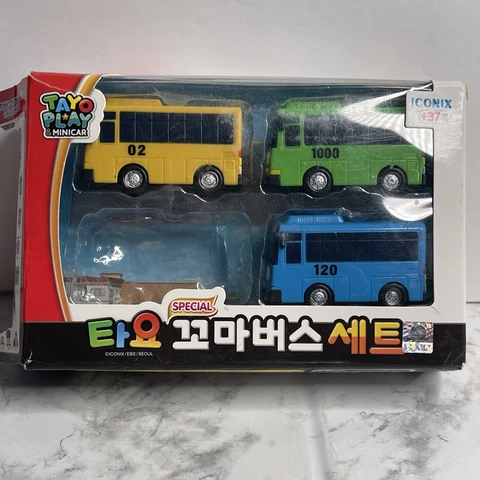 The Little Bus Tayo Special Metal Vehicles Set 3pc Used (missng 1 Of 4) Cover