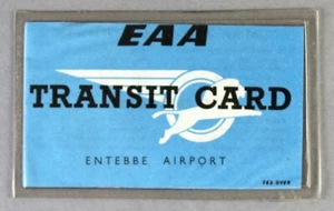 EAST AFRICAN AIRWAYS EAA ENTEBBE AIRPORT AIRLINE TRANSIT CARD BOARDING PASS - Picture 1 of 2