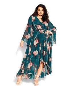 NWT City Chic Maxi Majestic Dress Plus Size XS - 14 - Picture 1 of 2