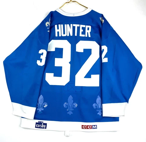 Vintage Dale Hunter Quebec Nordiques Ccm Jersey Size 2XL Authentic Fight Strap Cover