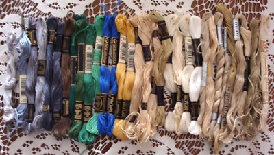 DMC Embroidery Floss Lot of 32 Skeins Mouline Special + Other ~ Various Colors - Image 1 of 4