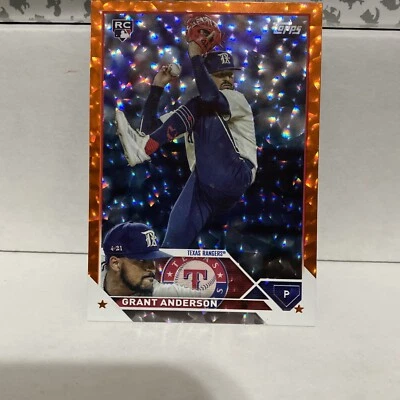 2023 Topps Update GRANT ANDERSON Rangers rc #US141 Orange Foilboard 083/299 - Image 1 of 2