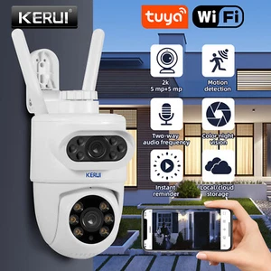 Dual Lens Security Camera Wireless 10MP HD WiFi IP PTZ Home Outdoor CCTV IR Cam - Picture 1 of 13