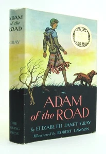 ADAM OF THE ROAD Elizabeth Janet Gray & Robert Lawson 1948 4th ptg HBDJ Fine L2 - Imagen 1 de 9