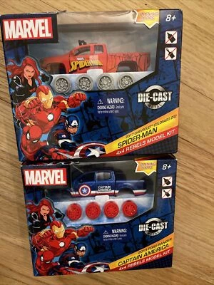 Marvel 19 Ford Ranger Capitán América 17 Chevy Colorado Spiderman Die-Cast Metal Foto 1 de 2