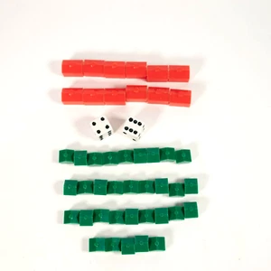 Monopoly Houses 33 Hoteles 12 Dados 2 Piezas de Juego de Repuesto Rojo Verde Plástico - Imagen 1 de 3