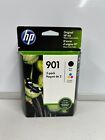HP 901 Black and Tri-color Ink Cartridges - 2 Pack (0163)