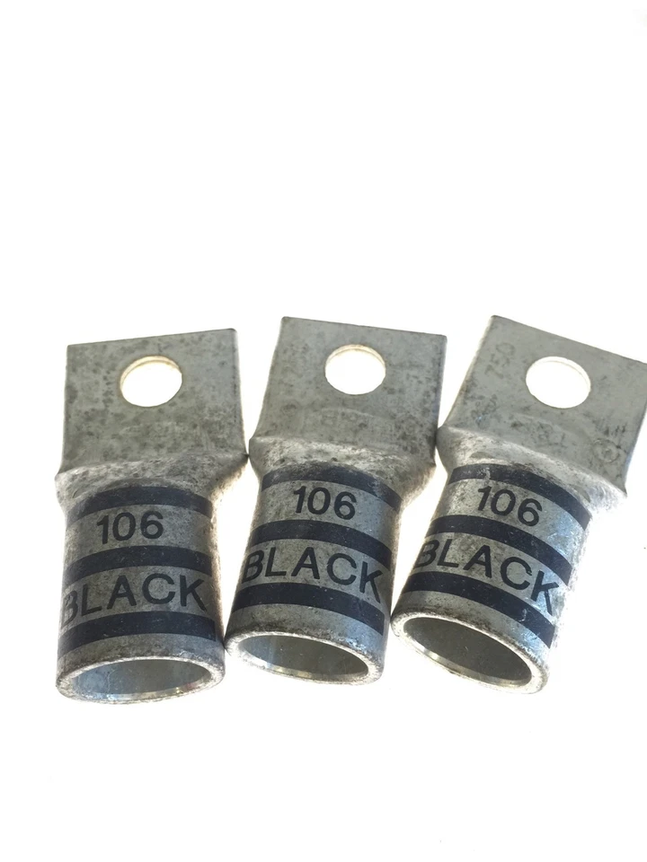 Thomas & Betts 750 SINGLE Hole Compression Lugs, BLACK DIE 106 3-PACK - Image 1 of 1