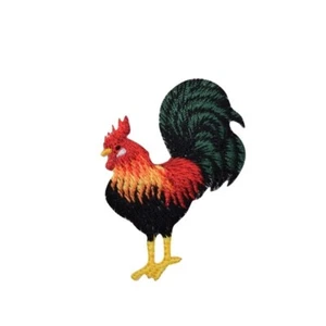 "APLIQUE DE HIERRO EN PARCHE Colorido Gallo Pollo 1-5/8"" x 2-1/2"" - Imagen 1 de 1