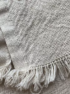 Heavy Weight Organic Cotton Open Weave Fabric By 2 Yards,Undyed, Wide Width - Picture 1 of 12