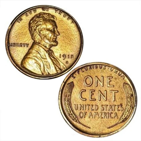 1915-S 1C - Beautiful 100% RED BU+++++ UNC.+++++ Lincoln Wheat Cent ID55083A Cover