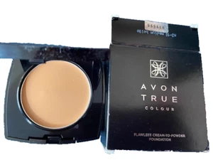 Avon True Colour CREAM T O POWDER FOUNDATION MEDIUM BEIGE Lew & Boxed - Picture 1 of 1