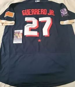 Autographed Vladimir Guerrero Jr Nike 2021 All-Star Game Jersey PSA Inscribed - Picture 1 of 10