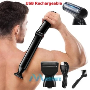 180° Electric Back Shaver for Men Long Handle Body Hair Removal Razor Trimmer - Picture 1 of 18