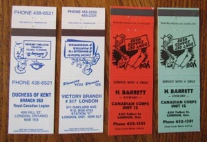 FRATERNAL MATCHBOOK MATCOVERS: ROYAL CANADIAN LEGION (LONDON, ONTARIO) -G9 - Picture 1 of 1