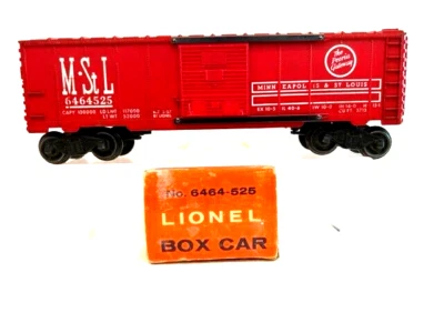 LIONEL6464-525 #8 M.S.L RARE-Type3Var-D(PAINTED ON BLACK SHELL)Blt'58 ORIG. BX - Image 1 of 4
