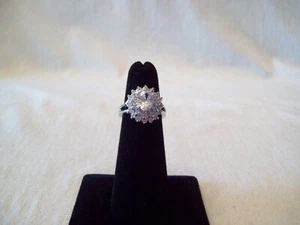 Vintage Silber Zirkonia Ring Größe 5 - Bild 1 von 4