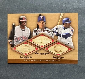 2001 SP Game Bat Edition Milestone Ken Griffey Jr Alex Rodriguez Sammy Sosa HOF - Picture 1 of 2