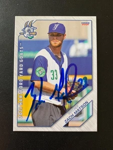 Zach Matson Signed 2021 Choice Hartford Yard Goats Card Autograph COA - Picture 1 of 1