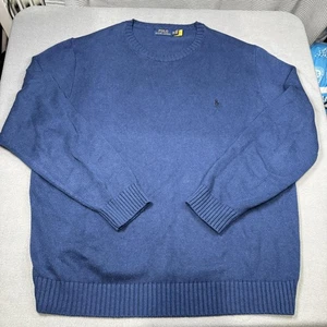 Polo Ralph Lauren Sweater Mens 2XL Blue Crewneck Knit Pullover Casual - Picture 1 of 3