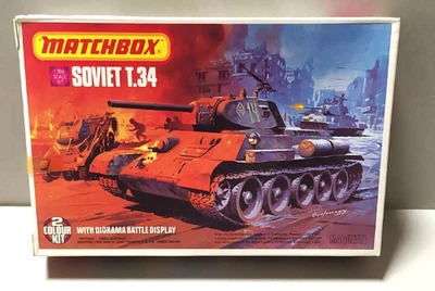 MATCHBOX  USATO 1:76 KIT CARRO ARMATO SOVIET  T.34 / 76C  CON DIORAMA   PK-82 - Immagine 1 di 3