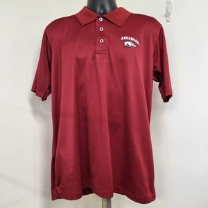 ARKANSAS RAZORBACKS Poloshirt Herren Größe Large Rot Kurzarm Golf KA Knights - Bild 1 von 13