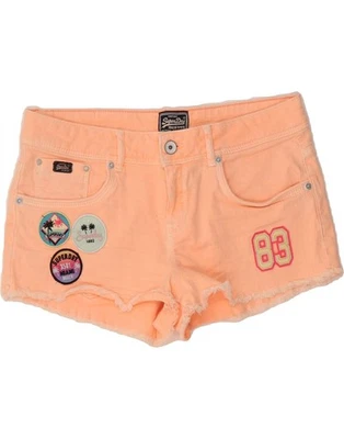 SUPERDRY Womens Graphic Denim Shorts W28 Medium Pink AA09 - Image 1 of 3