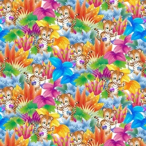 Ladies scrub hat painting the world, little tigers elastic in back, easy on, off - Picture 1 of 2