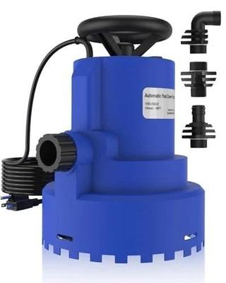 AgiiMan Automatic Submersible Water Pump - 1HP 5000GPH Pool Cover Pump with 33ft - Image 1 of 2