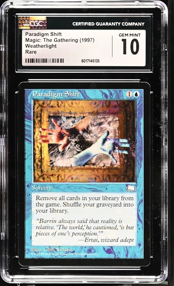 PARADIGM SHIFT Weatherlight Rare Reserved List CGC 10 MTG [Nostalgium] - Image 1 of 2