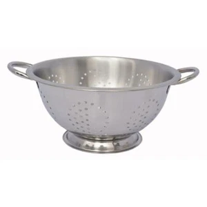 COLANDER 2 Manici 24cm FOOD VEG Setaccio Scarico Cucina Acciaio Inox - Foto 1 di 5