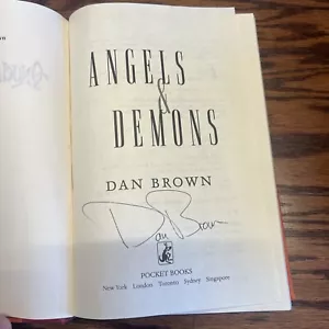 Dan Brown Angels And Demons Signed First Edition First Printing Pocket Books - Foto 1 di 16