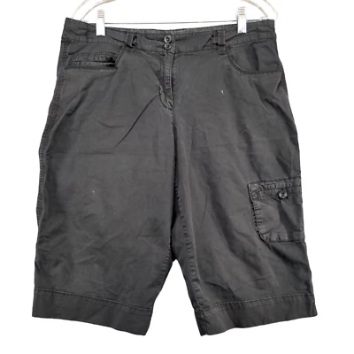 Style & Co. Bermuda Shorts Capris Black Size 12 Cotton Blend Pockets - Image 1 of 4