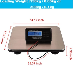 Shipping Postal Scale Weight Heavy Duty 660LBS Industry Digital Platform Scale - Picture 1 of 11