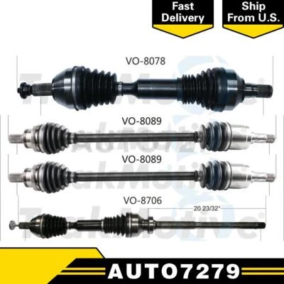 Front Rear CV Axle CV Joint Drive Shaft Assembly For Volvo XC60 2012 2011 2010 Foto 1 de 4