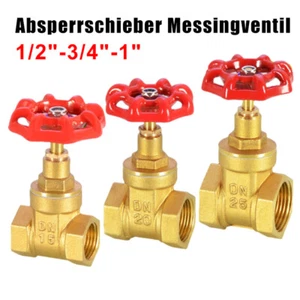 Absperrschieber Muffenschieber Schieber Abstellventil Wasser Heizung 1/2"3/4"1" - Bild 1 von 10