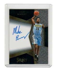 Malik Beasley 2016-17 Panini Select Rookie Signatures/299 #24 radiocontrol en tarjeta automática - Imagen 1 de 2
