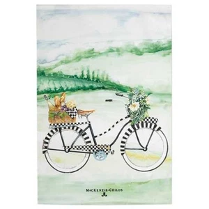 Brand New Mackenzie Childs Bike Ride Dish Towel - Picture 1 of 3