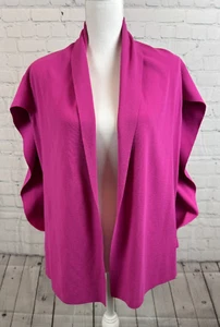 LAFAYETTE 148 NEW YORK pink magenta sleeveless open front cardigan sweater S - Picture 1 of 10