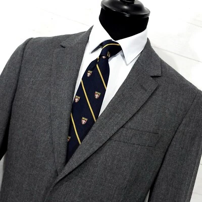 ⭐ Mens Gant 2 Button Wool Flannel blazer Suit jacket Regular Fit Grey 38R - Image 1 of 4