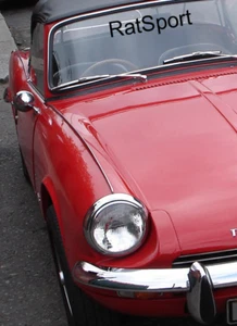 Pair CONVEX Racing Chrome Sports Bullet Door Wing Mirrors Triumph Spitfire & GT6 - Bild 1 von 3