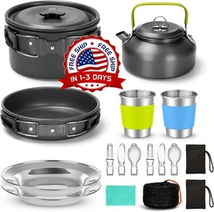 Kit De 15 Utensilios De Cocina Para Acampar Con Mini Estufa Utensilios De Cocina - Picture 1 of 9