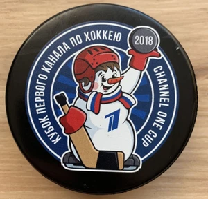 2018 Channel One Cup GAME puck ๐ท๐บ Euro Hockey Tour IIHF Russia Sweden Finland - Picture 1 of 6