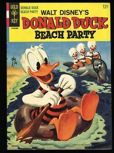 Donald Duck Beach Party (1965) #1 VF 8.0 housse enveloppante !!! Clé Or 1965