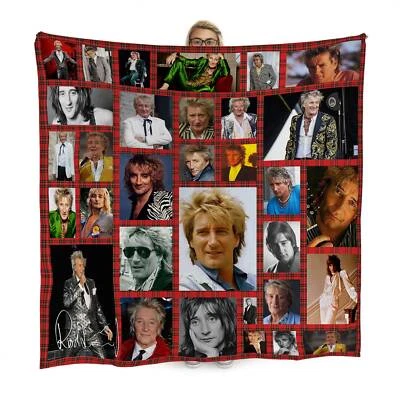 PRINTUZ Rod Stewart Celebrity Montage Fleece Throw Blanket